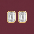 Emerald Bezel Studs