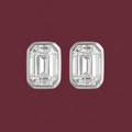 Emerald Bezel Studs